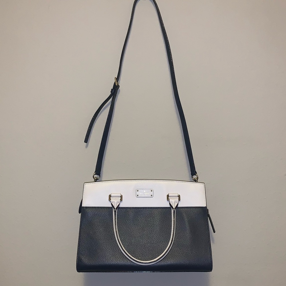 Kate Spade Navy and White Medium Satchel